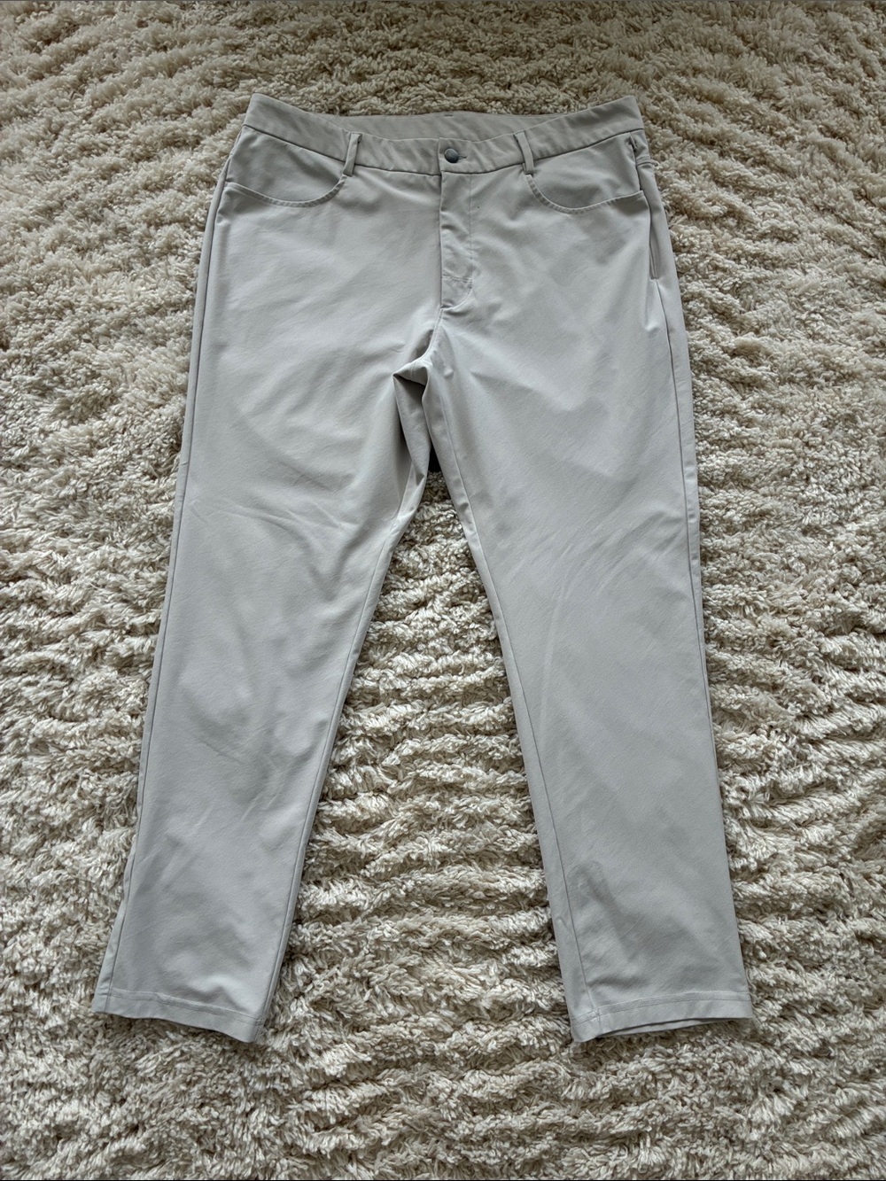 Old Navy Men's Light Gray Stretch Chinos